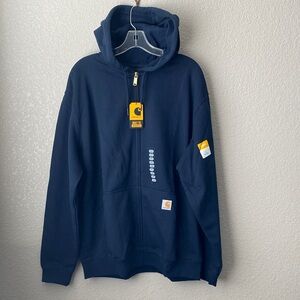 MEN'S  CARHARTT MIDWEIGHT FULL ZIP HOODIE SWEATSHIRT Size/Large/Blue